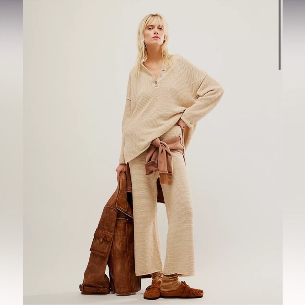 Beige Women's Knit Pants